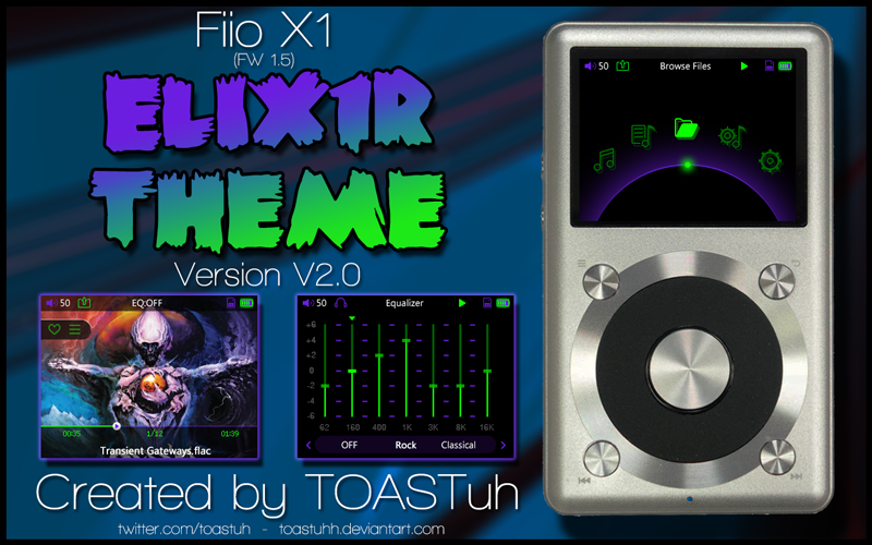 Fiio X1 (FW1.5) - ELIX1R Theme [V2.0]