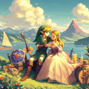 Link and zelda on their honeymoon