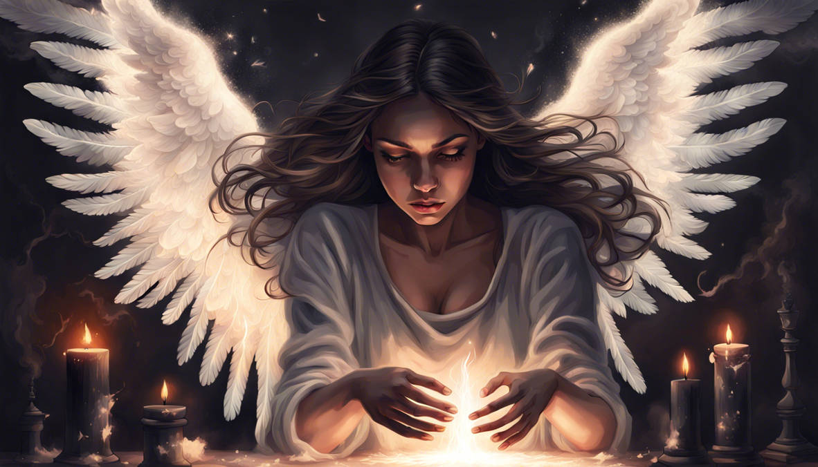 Respite Angel Magic A fallen angel using her magic by Marilania167 on DeviantArt