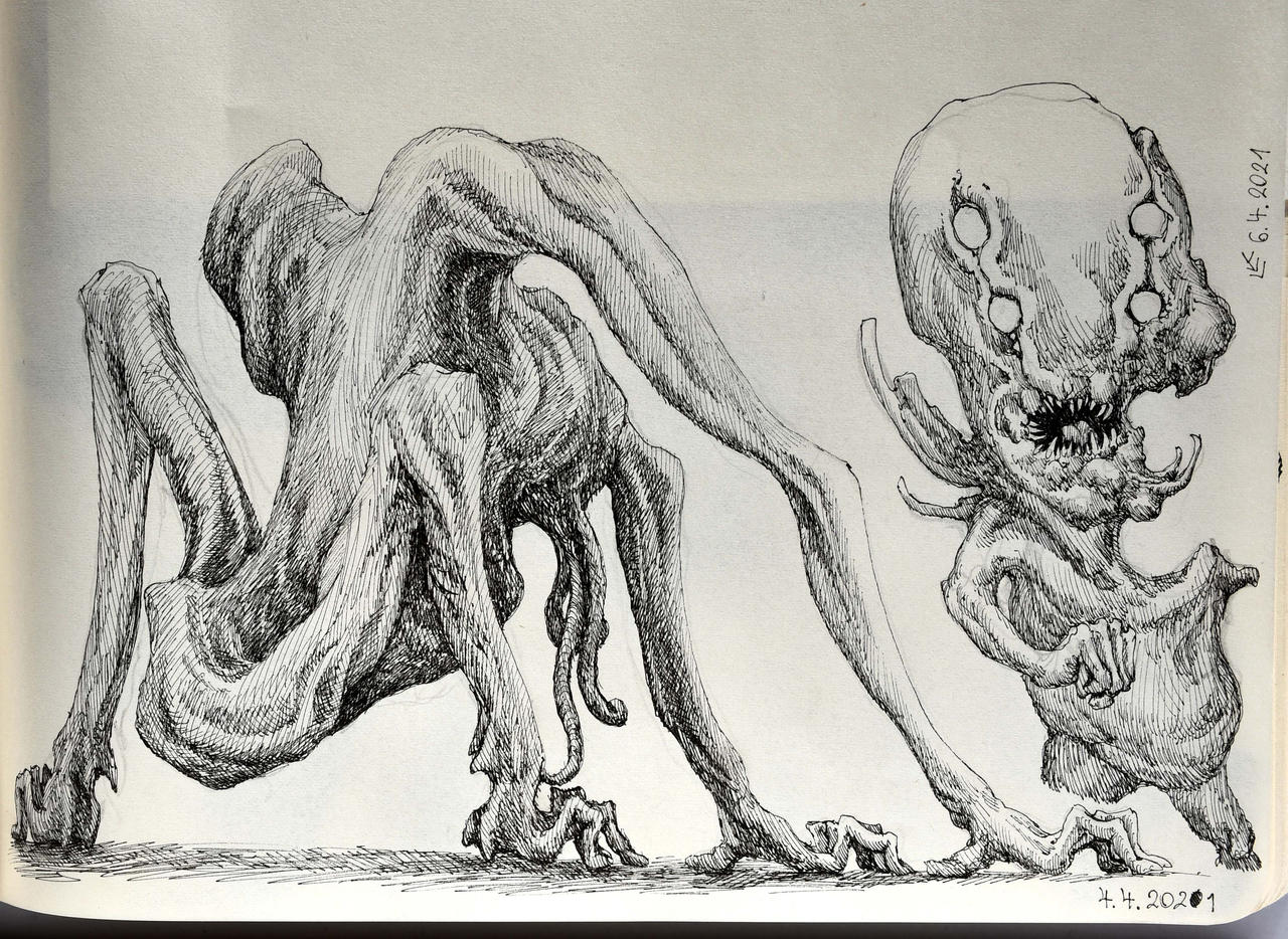 Eldritch Riddles Some Eldritch Doodles by Leonhard-Knabl on DeviantArt