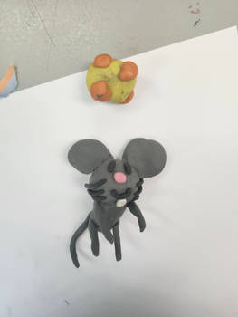 Mouse With Cheese's Clay Art