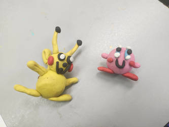 Pikachu And Kirby's Clay Art