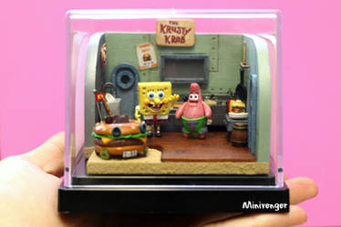 Krusty Krab kitchen diorama