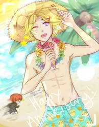 Yoosung at the beach