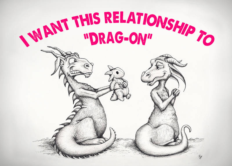 Cheesy Dragon Love Puns by DrivenSphere