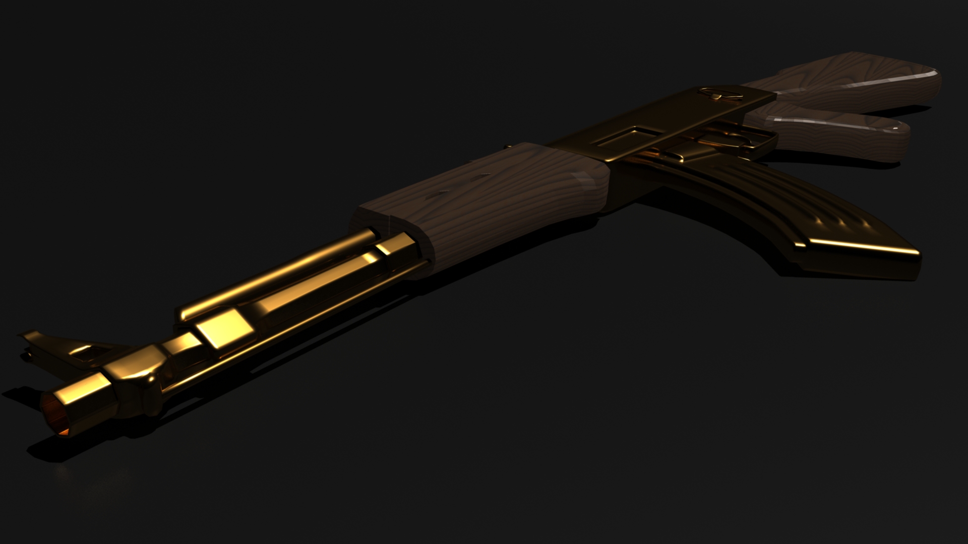 Golden AK47 3d by Mathijsdammers on DeviantArt Golden AK47 3d by Mathijsdammers on DeviantArt