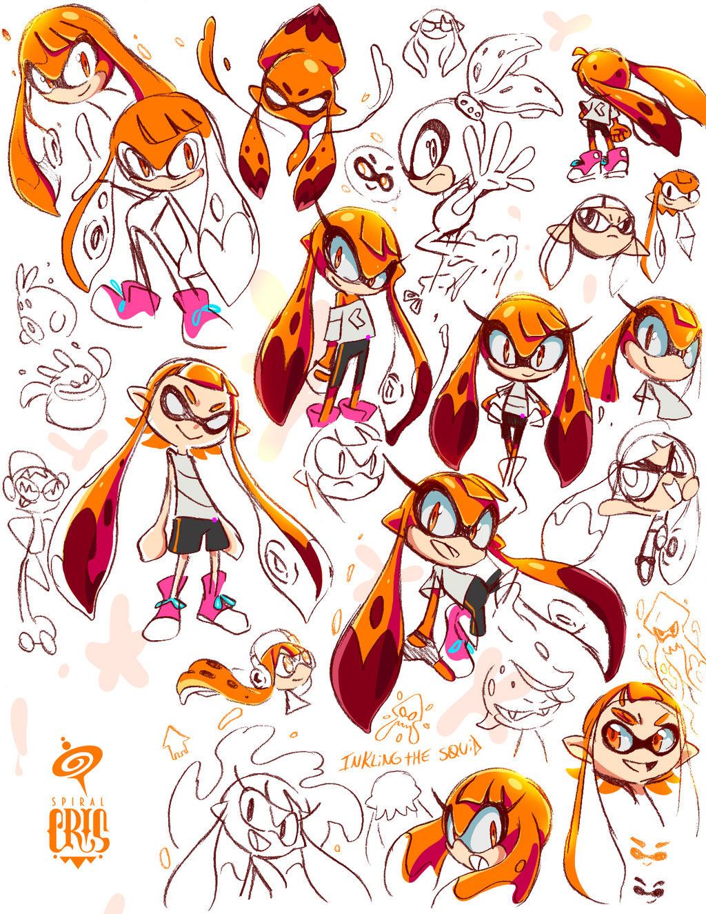 Splatoon Figure Deviantart Splatoon ArtPile 01 by SPIRALCRIS on DeviantArt