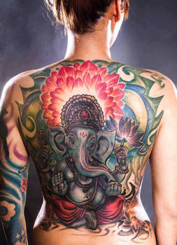 Adam Natonio: Lord Ganesh Back Piece