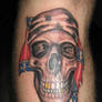 skull confederate flag tattoo
