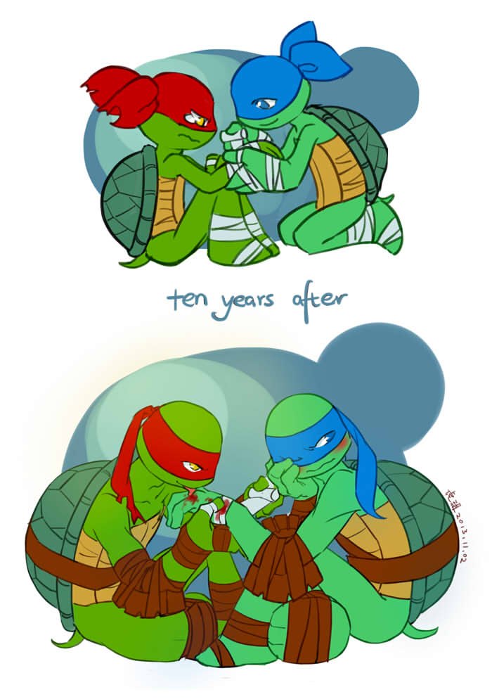 TMNT-raph and leo