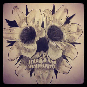 Flower Skull Tattoo 1 filter