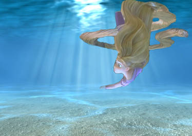 Rapunzel can swim