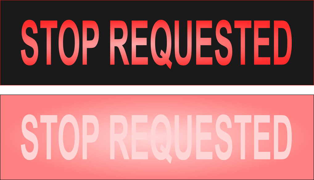 Illuminated Stop Requested Signs by TheSuperArtWorks on DeviantArt