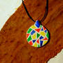 Stained-glass pendant