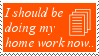 Should be doing homework stamp by deviantStamps