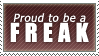 Proud to be a freak stamp by deviantStamps