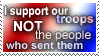 I support our troops stamp