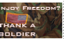 Thank a soldier stamp