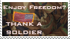 Thank a soldier stamp