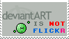 deviantART is NOT Flickr stamp by deviantStamps