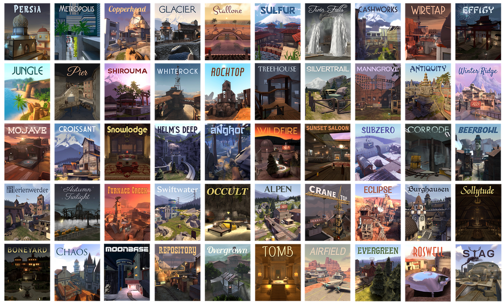 TF2 Community Map Awareness Quiltage by Ixy42