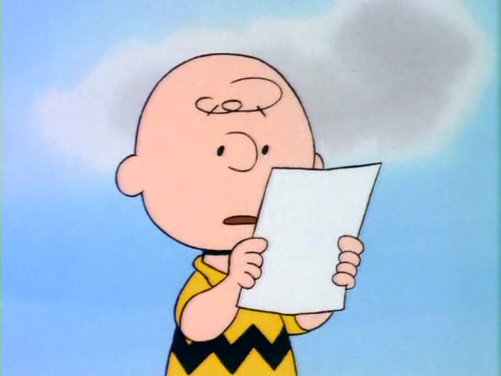 Charlie Brown reads a letter by Tatsunokoisthebest on DeviantArt