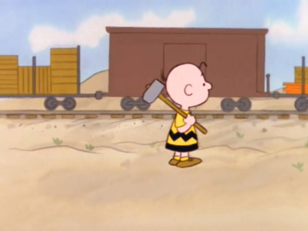 Charlie Brown watching the train by Tatsunokoisthebest on DeviantArt