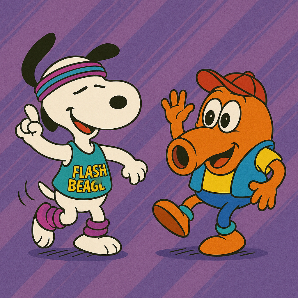 Flashbeagle Cd Snoopy as Flashbeagle and Q Bert by Tatsunokoisthebest on DeviantArt