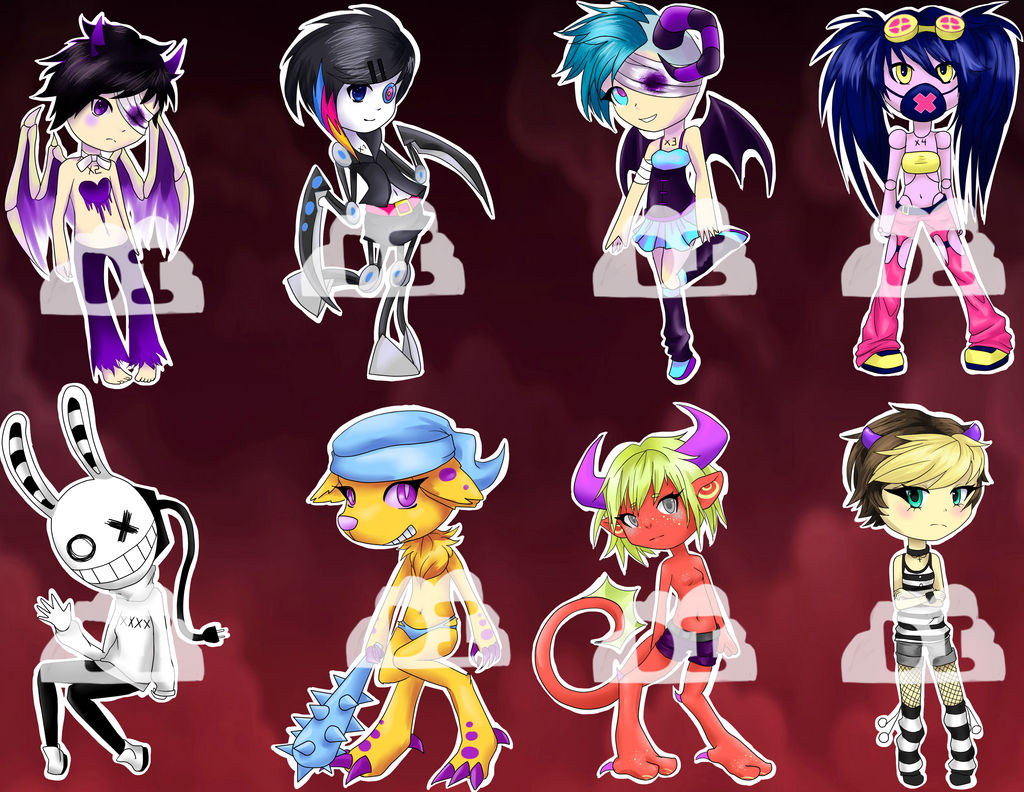 Ocs Sticker Sticker sheet #3 (OCs) by Awful-Critter on DeviantArt