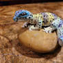 Handmade leopard gecko polymer sculpture