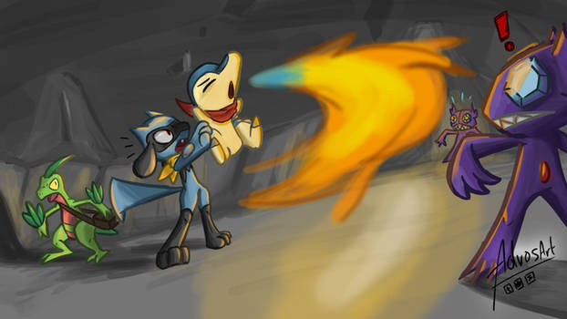 Cyndaquil used flamethrower...