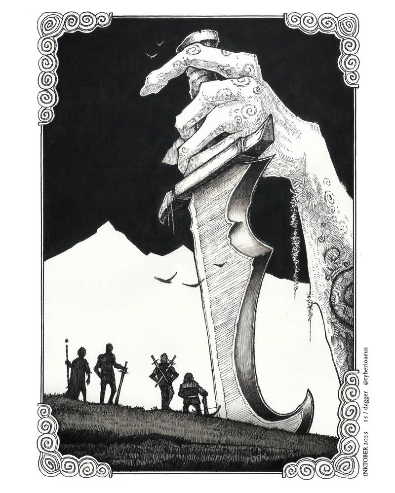 Inktober 2023 / day 15: dagger by tyberioaeus on DeviantArt