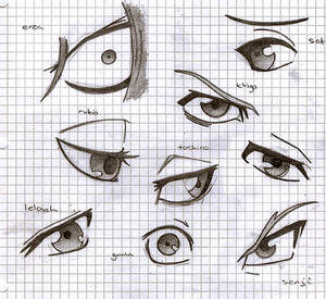 Anime Eye Drawings #1