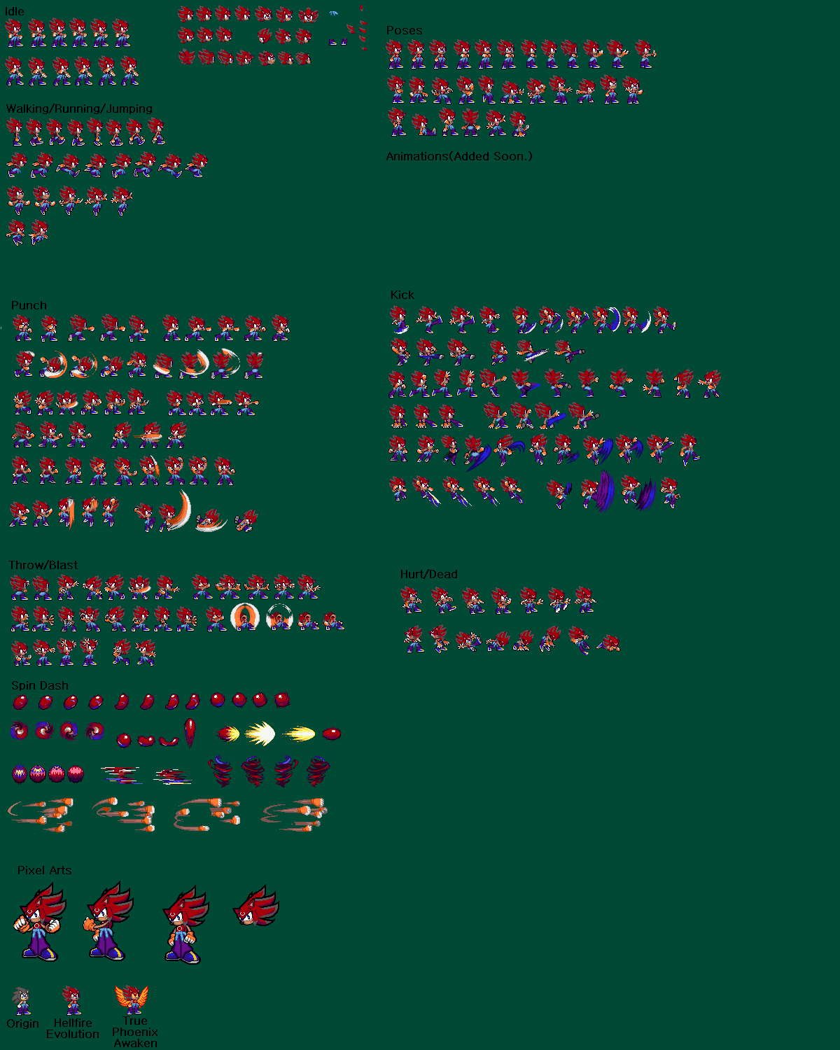 Helium The Pyro Sprite Sheet by ElementalVarious on DeviantArt