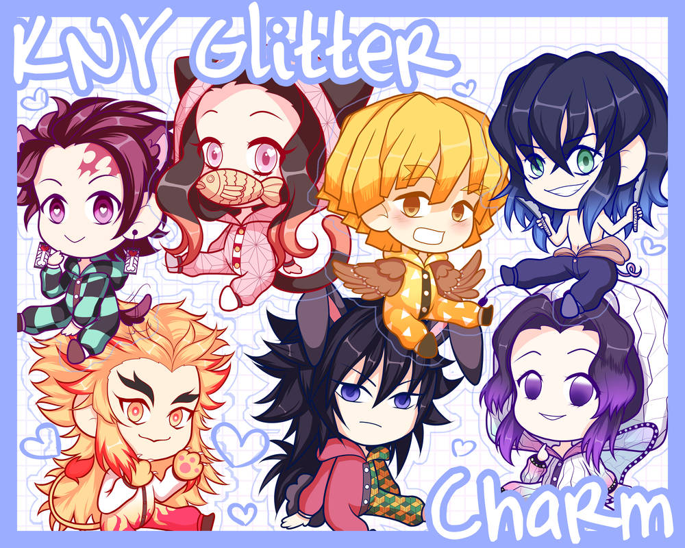 Kny Glitter Acrylic Charm Thumb by kittymochi