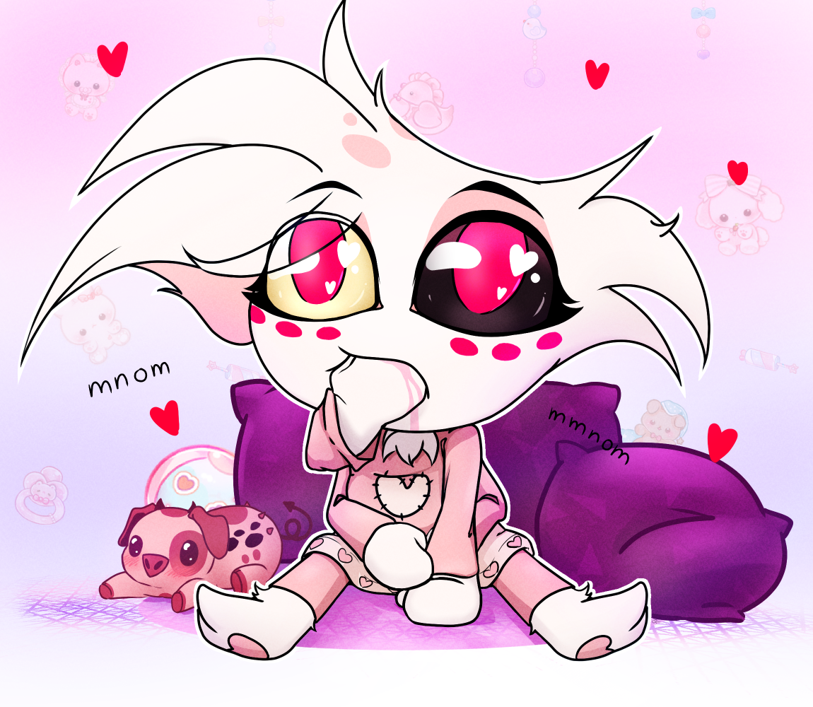 Hazbin Hotel Baby Angel Dust by CPRKaaroo on DeviantArt