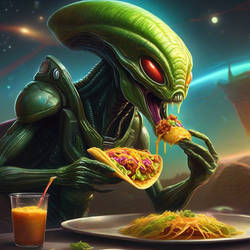 Alien Eating A Taco 4