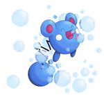 Azurill Use Bubble by ShinyOotachi