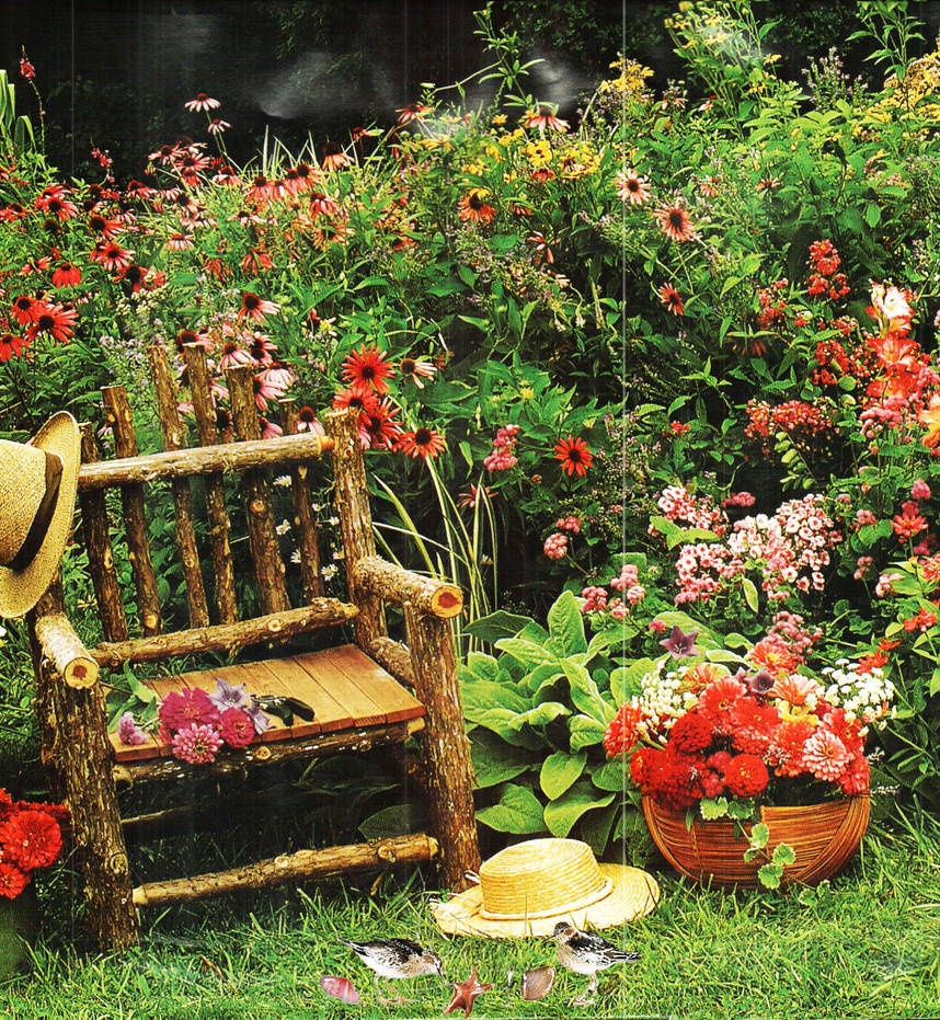 Garden Bench Background by AngelaHolmesStock on DeviantArt