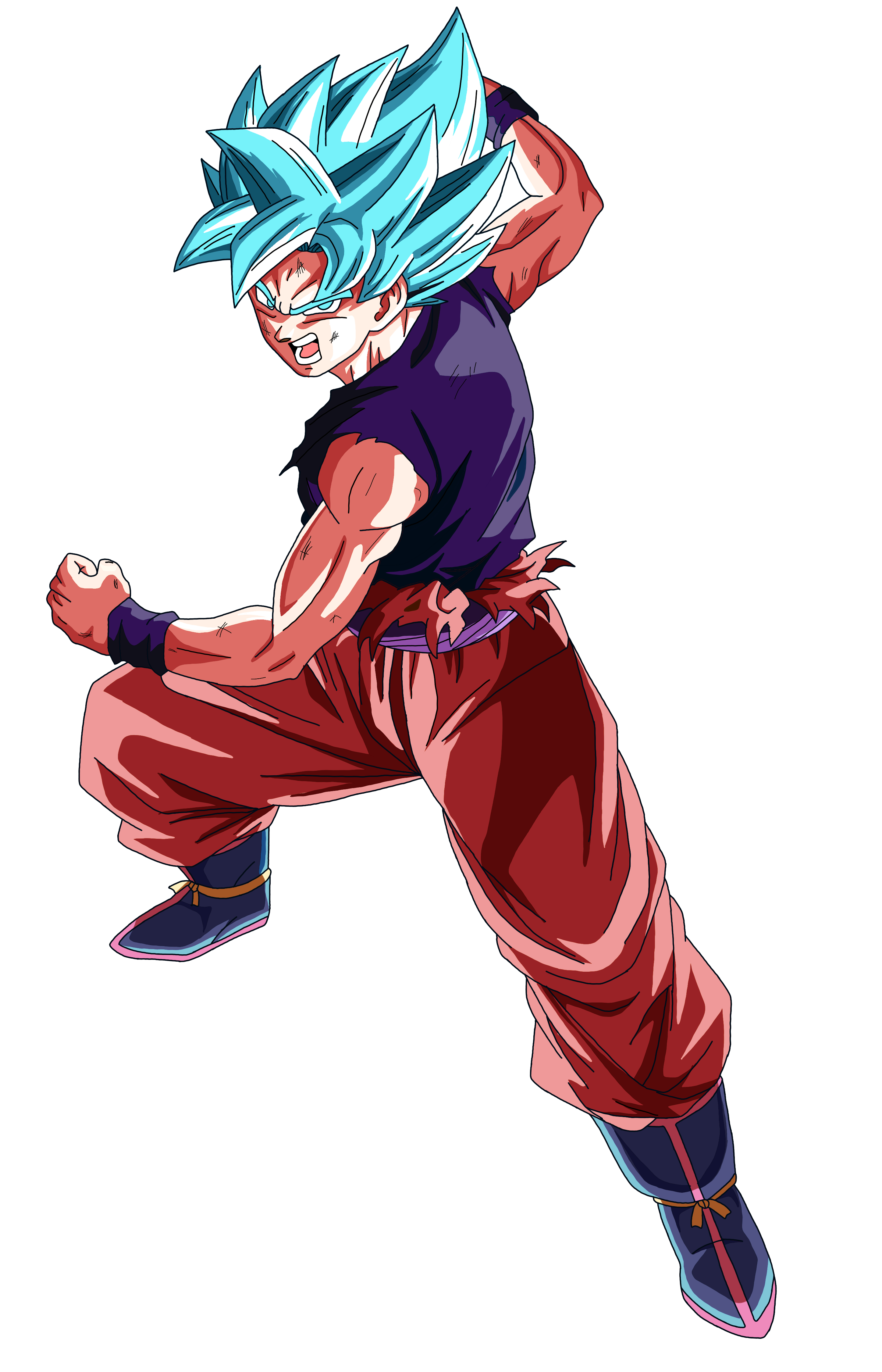 Goku Super Saiyan Blue Kaioken Lineart by ChronoFz on DeviantArt