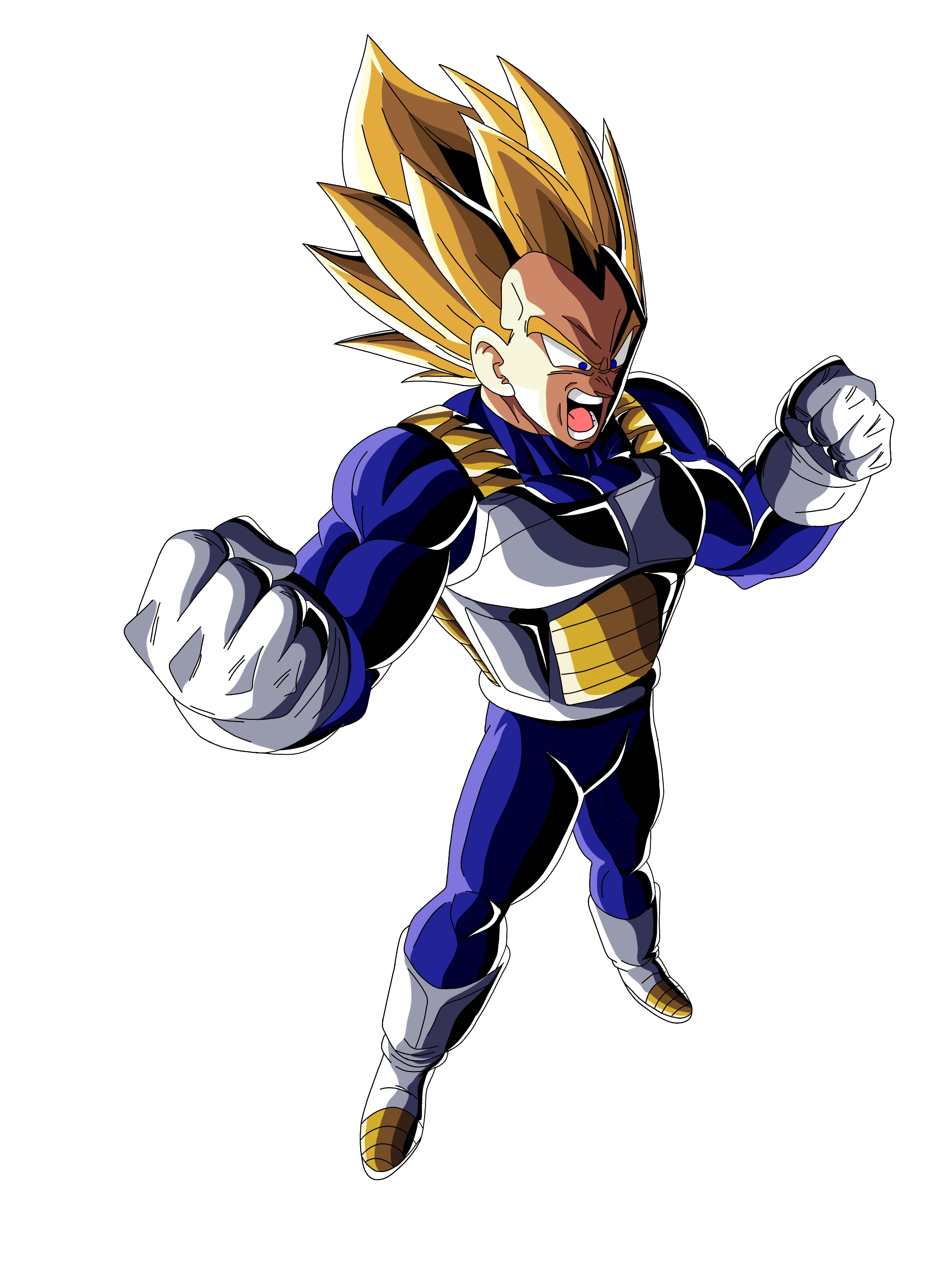 Goku Super Saiyan 2 and Vegeta Super Saiyan 2 by crismarshall on DeviantArt