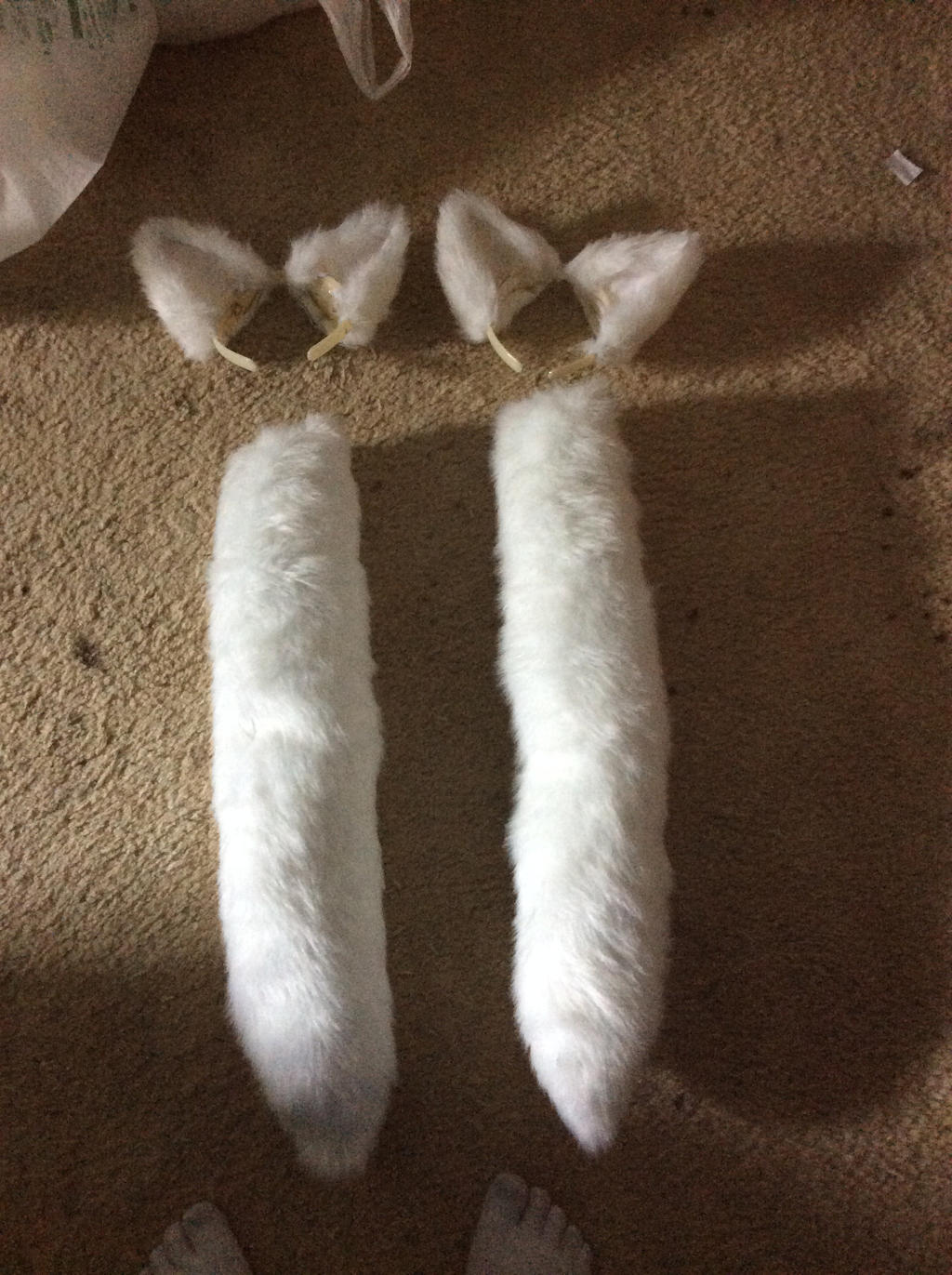 Custom ears and tails commission WIP