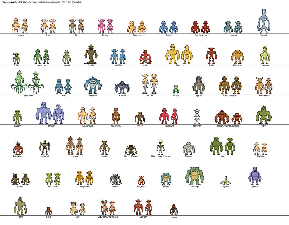Fantasy and Sci-Fi Races Templates by Sleeping-Demons on DeviantArt