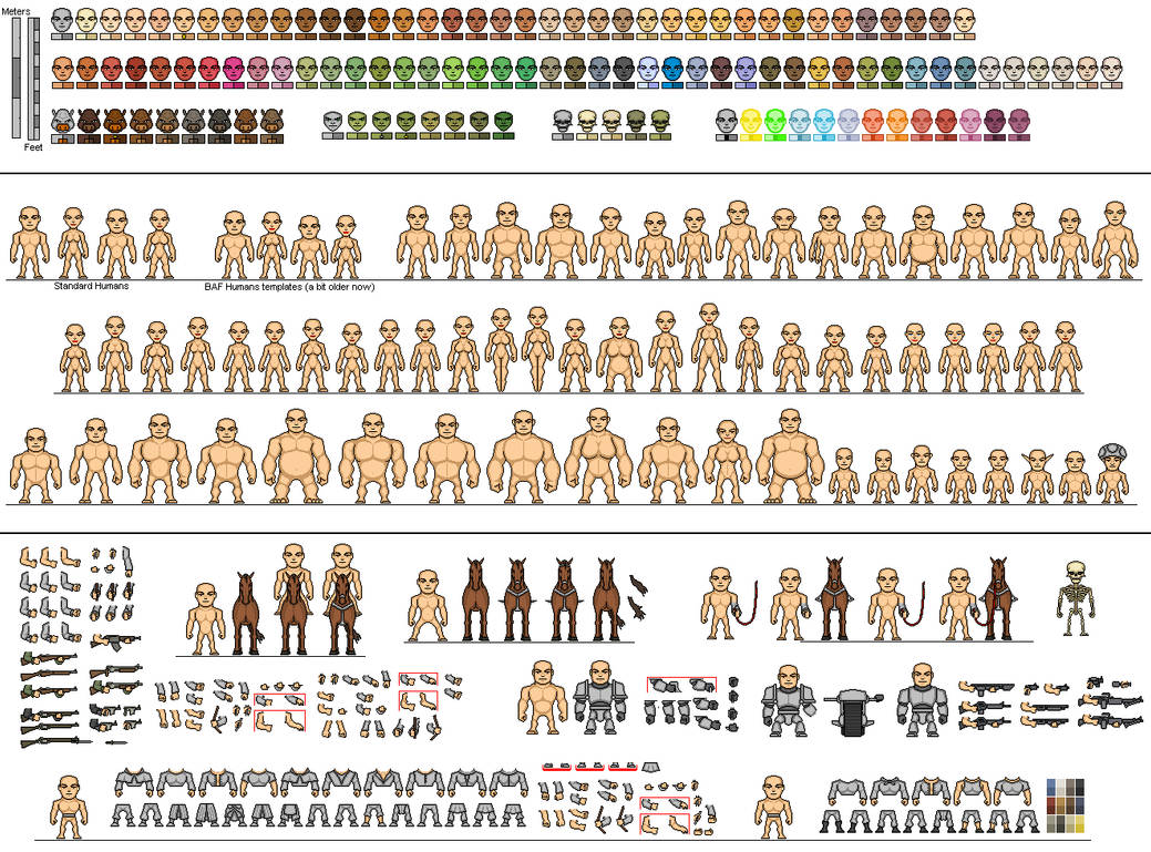 Standard and Basic Minihero Templates by SleepingDemons on DeviantArt
