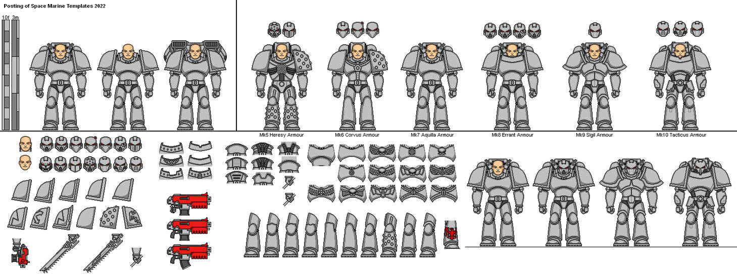 AO Space Marine Microhero Templates by SleepingDemons on DeviantArt