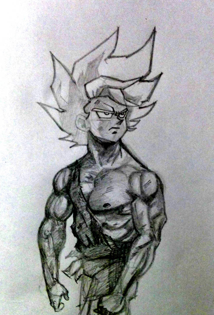 Goku pencil drawing practice by shashidhar90