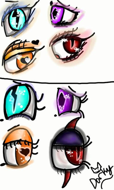Oc Eye Types my Oc's different eye's style by Squeakerz01 on DeviantArt