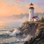 Lighthouse in the Early Morning
