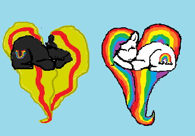 Me and the rainbow pony oc hearts