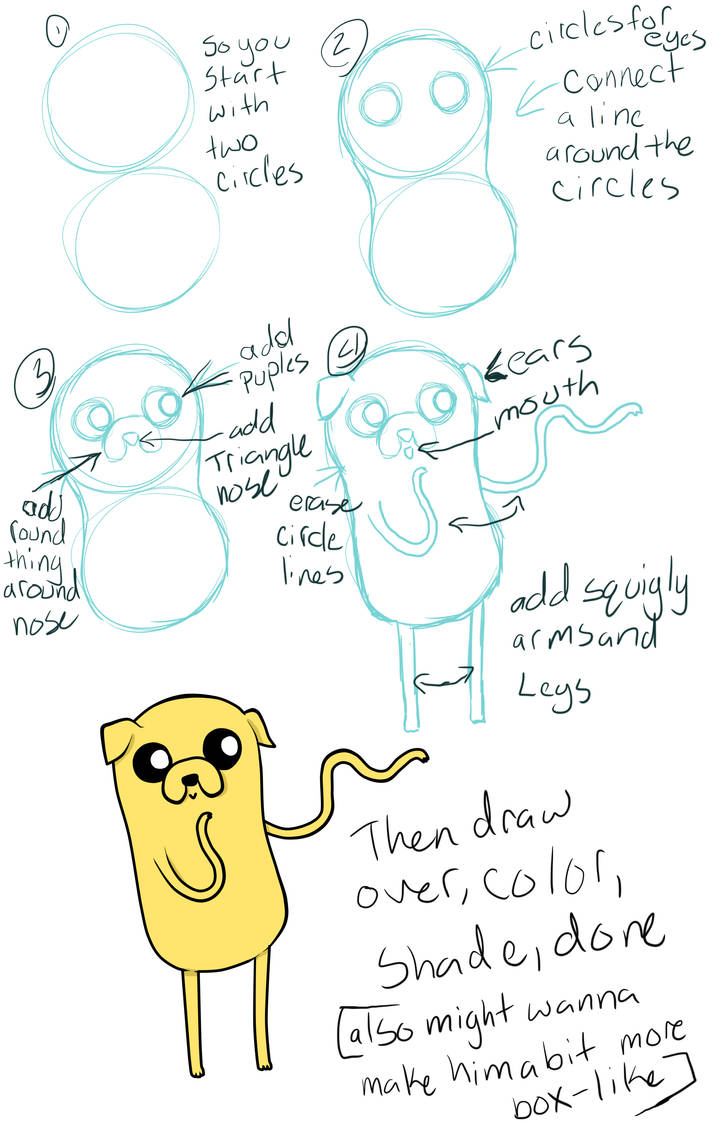 Jake Simple Drawing how i draw jake by FluffyAngelBunny on DeviantArt